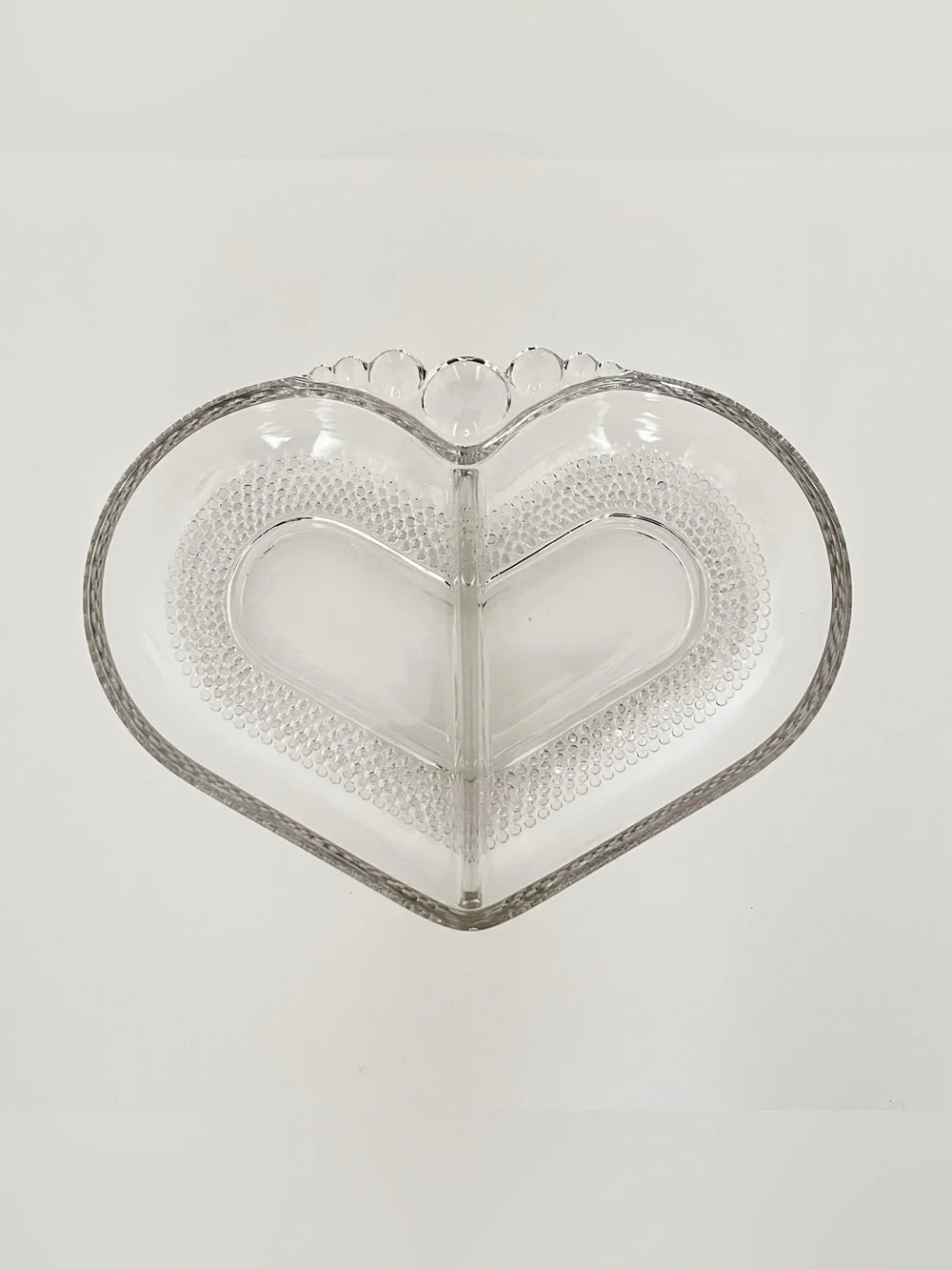 Vintage Duncan & Miller Clear Glass Heart Dish Jewelry Trinket Candy Valentine's